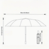 16 Rib Large Foldable Umbrella with Colorful Glue Coating