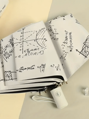 Automatic Folding Umbrella with Mathematical Pattern