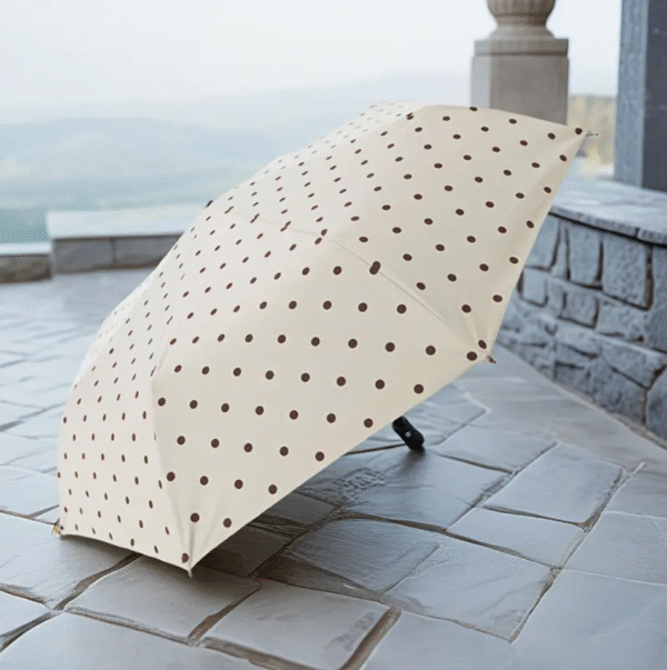 French Polka Dot Automatic Umbrella