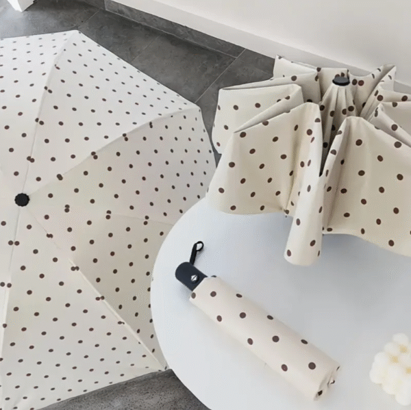 French Polka Dot Automatic Umbrella