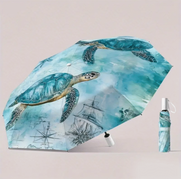 Screenshot 2025-10-30 at 15.09.01 Portable Turtle Pattern Compact Umbrella