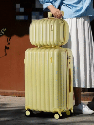 Mustard 20 Inch Expandable Luggage with TSA Lock plus Mini Luggage Bag