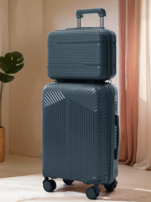 Frog Green Universal Wheel Travel Suitcase Set