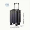 Black 16 Inch Lightweight ABS Hardshell Suitcase with Spinner Wheels