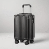 Black 16 Inch Lightweight ABS Hardshell Suitcase with Spinner Wheels