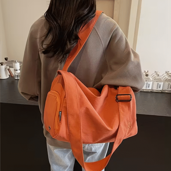 Orange Large Capacity Short Trip Travel Bag