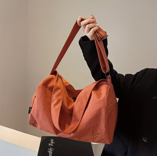 Orange Large Capacity Short Trip Travel Bag