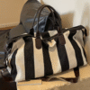 Zebra Casual Vertical Stripe Travel Bag