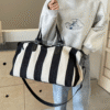 Zebra Casual Vertical Stripe Travel Bag