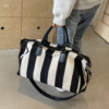 Zebra Casual Vertical Stripe Travel Bag