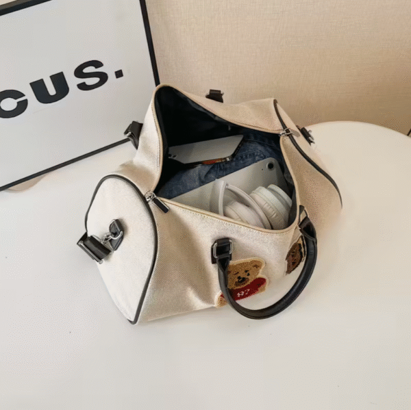 Brown Stylish Bear Travel Tote