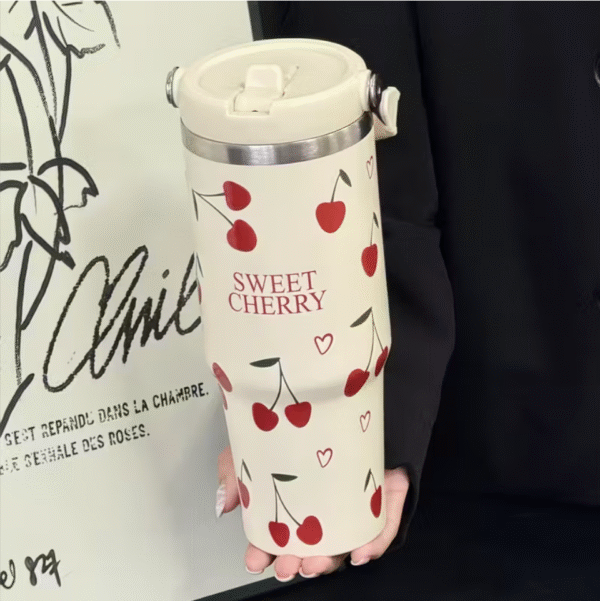 30oz Insulated Stainless Steel Tumbler with  Folding Straw